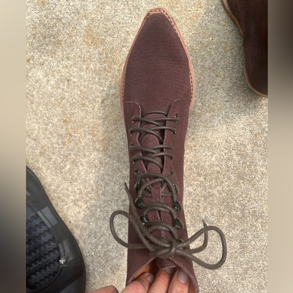 Jeffrey Campbell Burgundy Suede Boots - Picture 9 of 9